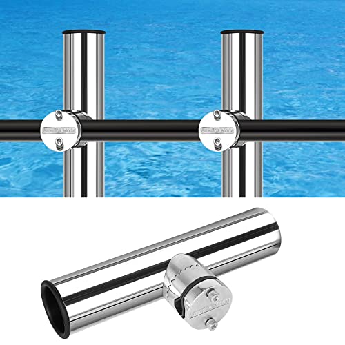 Support canne à pêche en acier inoxydable poli pour finition miroir