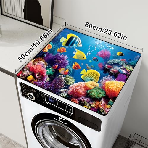 Image of Washer and Dryer Topper for Top,23.6 inch x 19.7 inch Washer Dryer Countertop Mat, Waterproof & Anti-Slip Dryer Top Protector Mat