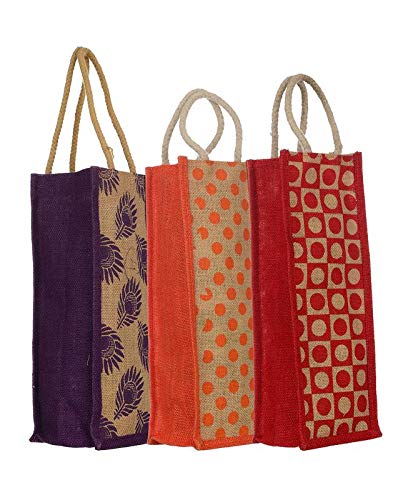 SAINIKS - ACCESS TO QUALITY Jute Bags for Lunch for Men | Jute Bags with Zip | Jute Tote Bag | Jute Water Bottle Bags | Printed Jute Bag | Jute Carry Bag | Jute Bag Medium Size (PACK OF 3) (B082RW9WNX) Amazon Price History, Amazon Price Tracker