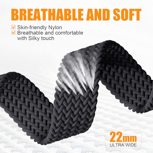 Image of BXUXOHS Magnetic Nylon Bands for Samsung Galaxy Watch 8 Band /Galaxy Watch 8 Classic,Braided Elastic Fabric No Gap Sport Strap for Galaxy Watch 8 /8 Classic 40mm 44mm 46mm men /women