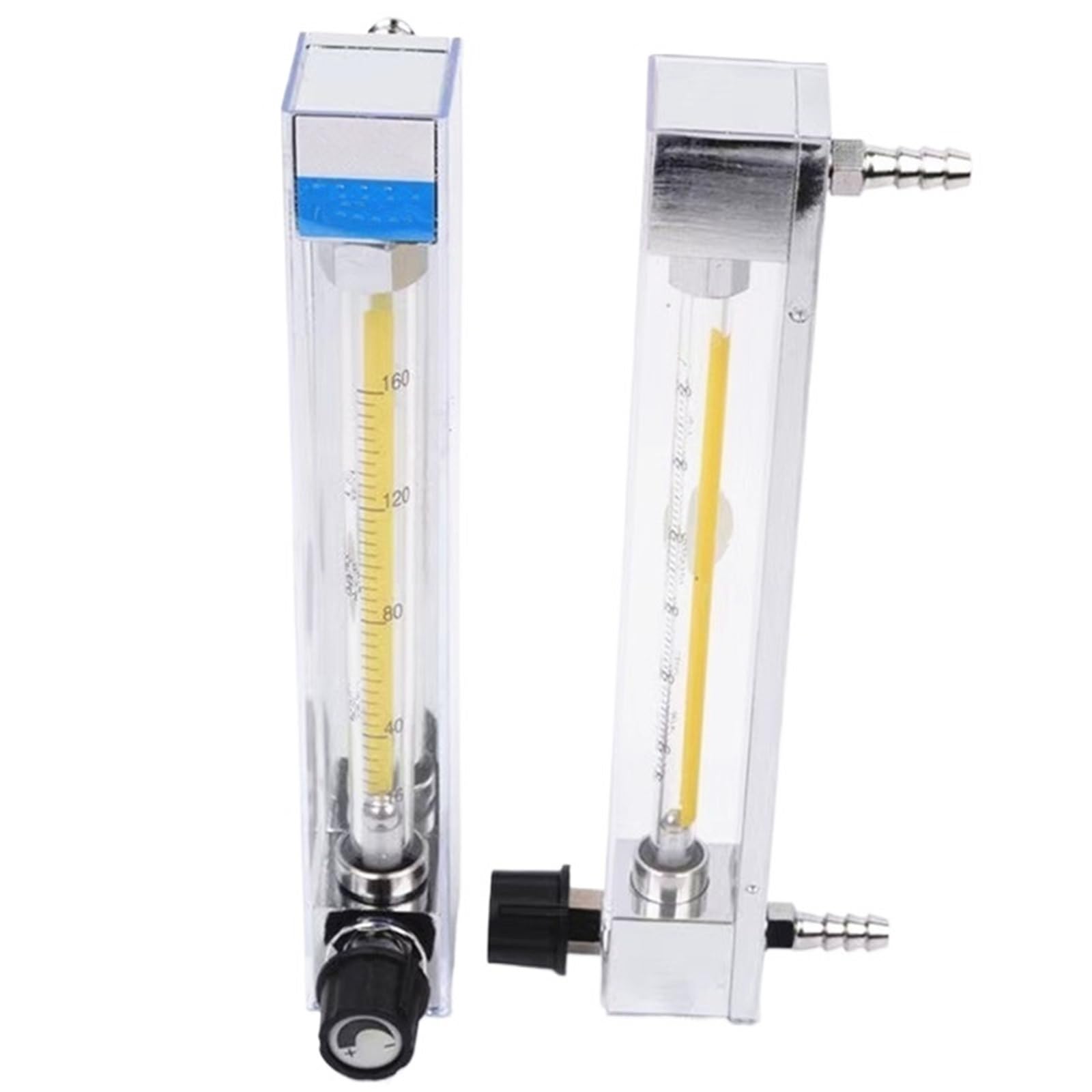 1 medidor de flujo de agua de acero 304 S. Rango de 0 a 1000 ml/min. Rotámetro de líquido con válvula de control (0,6-6 ml por minuto)