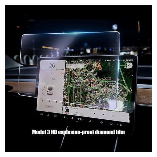Verre trempé écran central de luxe pour navigation Tesla HD