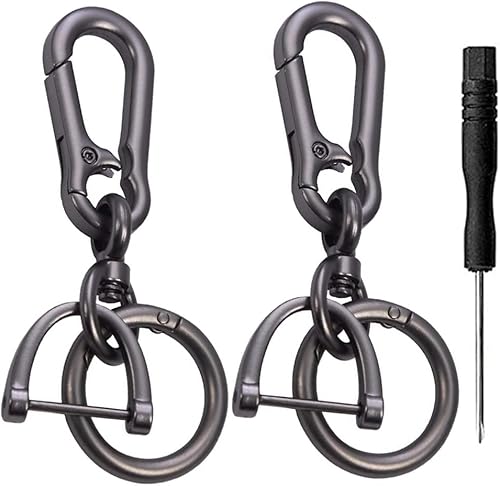 Miniatura 5 de 2 juegos de llavero de coche clip para llave de coche con forma de herradura de liberación rápida en forma de herradura soporte para llavero con