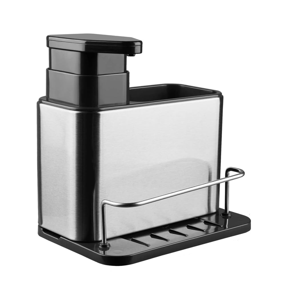 CTRLZS Kitchen Soap Distributor with Sink Sponge Rack Kitchen Sink Tray Drainage Rack
