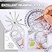 1PCS Multifunctional Geometric Ruler Geometric Drawing Template Measuring Tool Plastic Draft Rulers Students for School Office Supplies