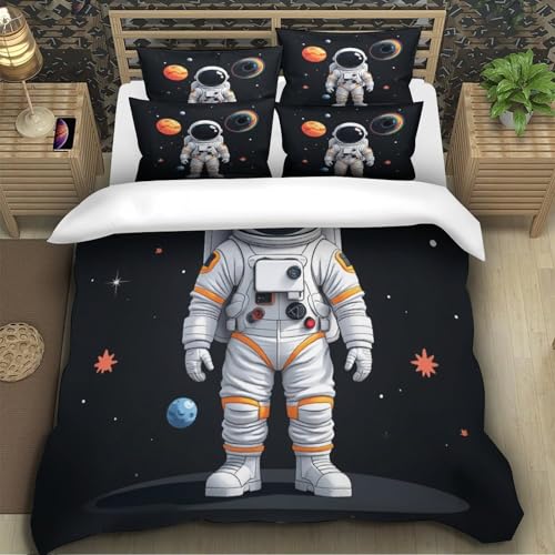 Housse de couette astronaute 140x200 parure de lit enfant - 5