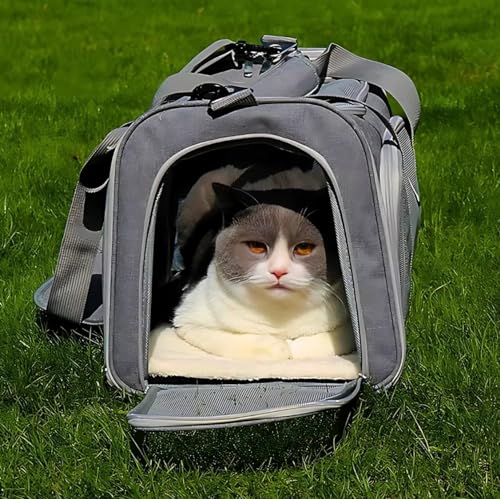 Bolsa Transporte Pet com Ventilação Bolsa Pet De Transporte Cachorro Gato (Cinza) - YODHE