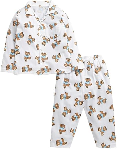 BUMZEE Boys Cotton Graphic & Animal Print Collar Neck Front Open Nightsuit