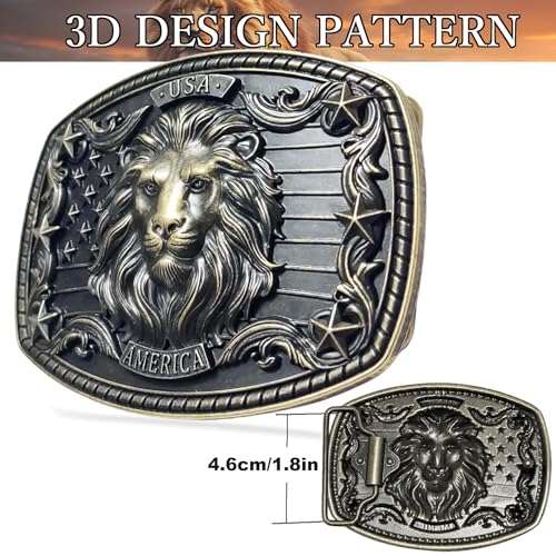 Image of Western Cowboy Belt Buckles Men - Western Belt Buckle Vintage Country Belt Buckle for Men Women Cowgirl Cowboy Gifts