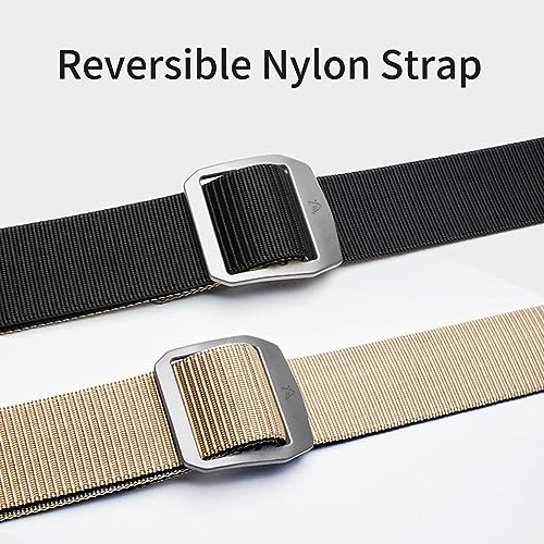 Titanium Buckle Tactical Mens Belts - Nickel Free Golf Belt, Metal Buckle Adjustable Nylon Belt For Men, Men's Belts Casual4