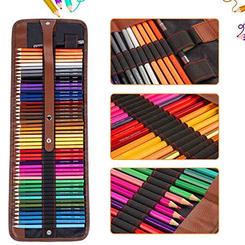Yordawn Colored Pencils For Coloring Books, 48 Coloring Pencils Color Drawing Set Art Supplies With Roll Up Canvas Case For Kids Adults Artist #TOP2