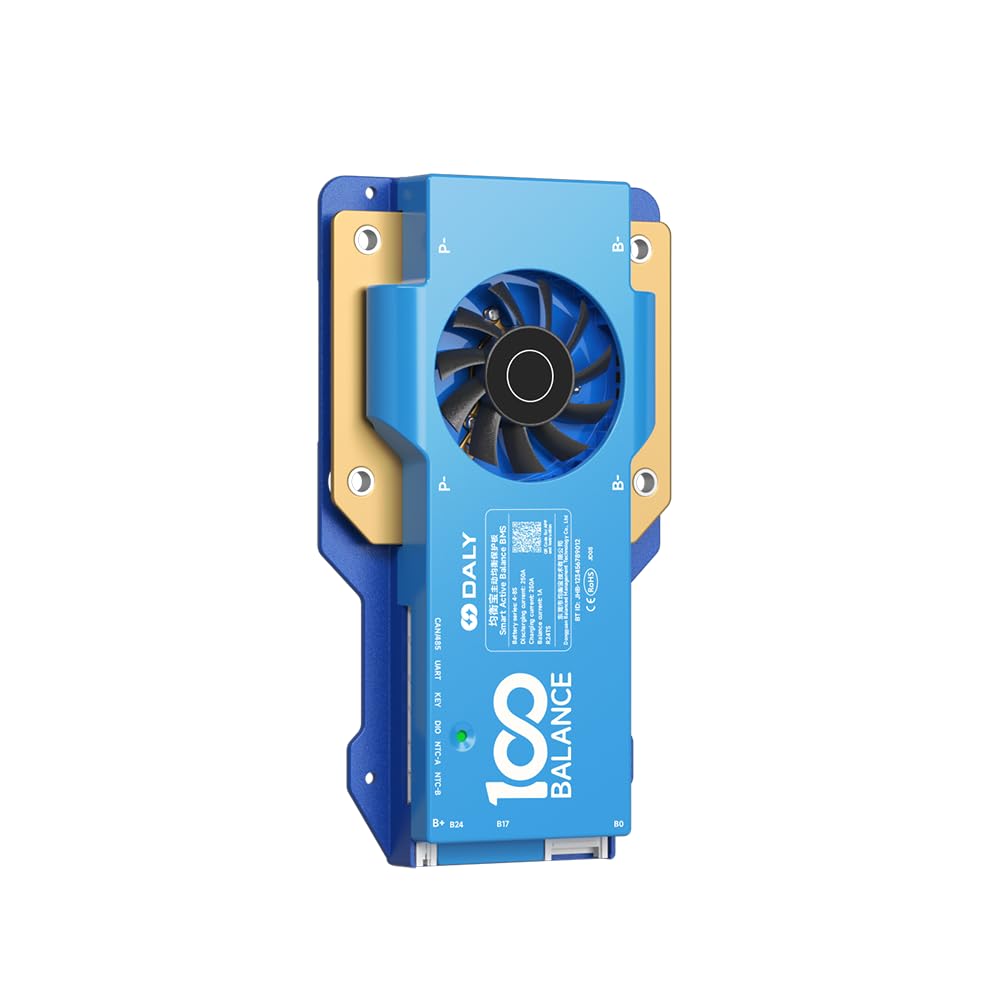 DALY BMS 250A 8S - 24S Built in Bluetooth 1A Active Cell Balancing RS485 CAN for 24V - 72V LiFePO4/Li - ion/LTO Battery Packs Perfect for Golf Cart, Home Energy System, E - Bike