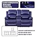 SIENWIEY Manual Leather Recliner Sofa Set for Living Room Furniture Sets,Reclining Couch Set, Leather Couch Set for Living Room/Lounge/Club/Apartment(Blue,Sofa+Loveseat+Chair)