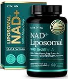 Liposomal NAD+ Supplement - Resveratrol, Urolithin A, CoQ10 & Muira Puama (Made in USA) NAD Supplement for Natural Energy, Brain Fog, Digestion, Detox, Gut Health, Microbiome, NR NMN Replacement