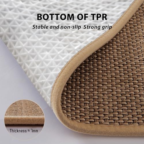 Tapis d'entrée absorbant lavable et antidérapant beige ext/int - 4