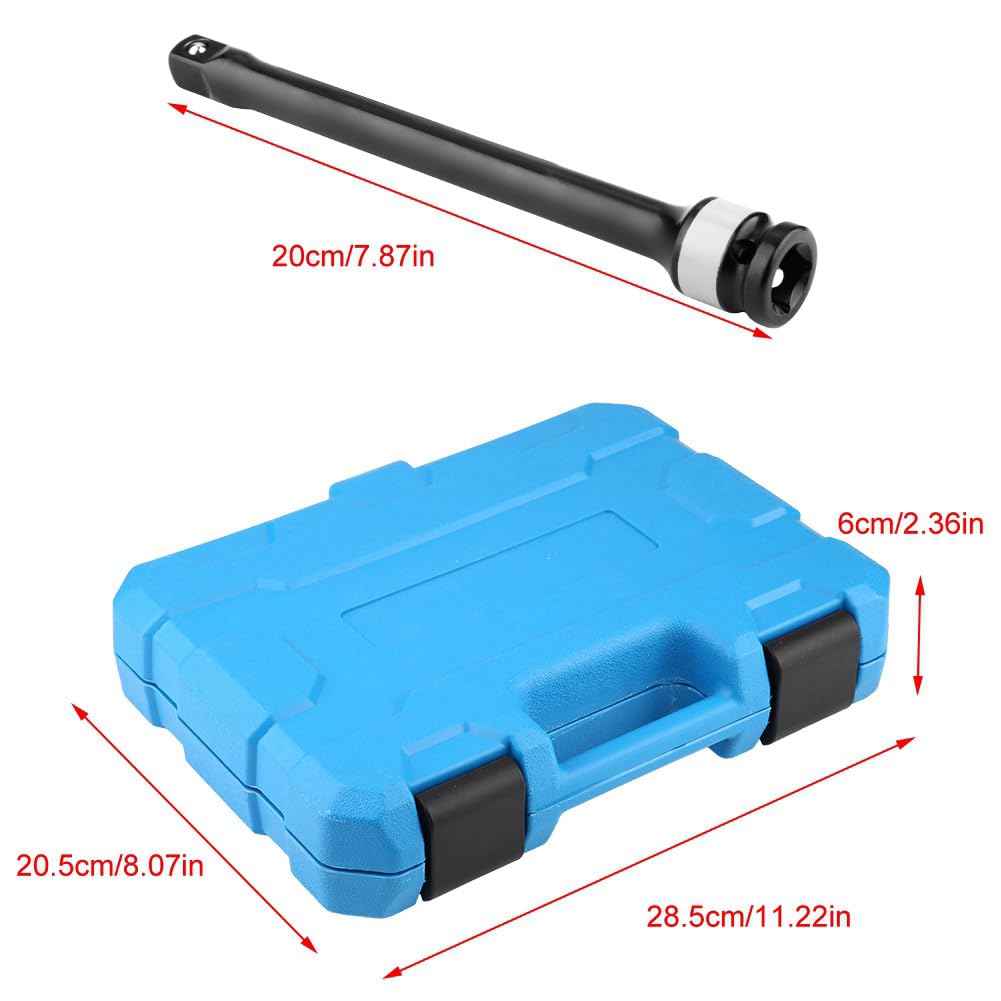 10-teiliges Drehmoment-Verlängerungsstangen-Set mit 1/2-Antrieb, Farbcodierter Drehmomentbegrenzer aus Chrom-Molybdän-Stahl, Ideal für Mechaniker und Heimwerker
