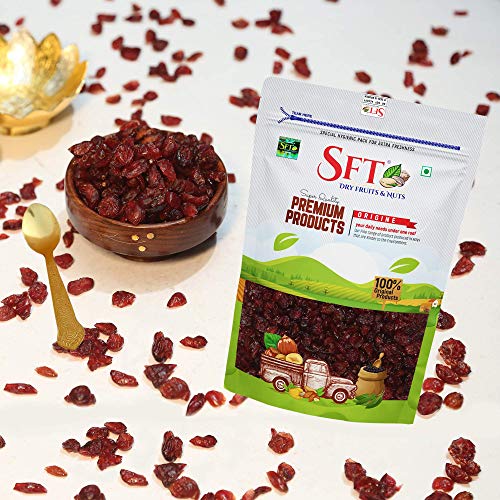 Image of SFT Raisins Afghani Green Handpicked (Kishmish) Seedless, Dry Grapes 1kg & Dried Cranberry Slices Pouch, 1000 g