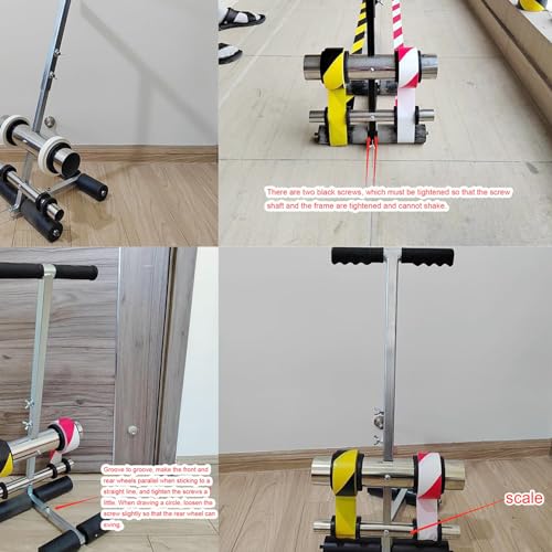 Máquina de marcação de fita manual, kit de marcação de quadra, aplicador de fita, com kit de círculo