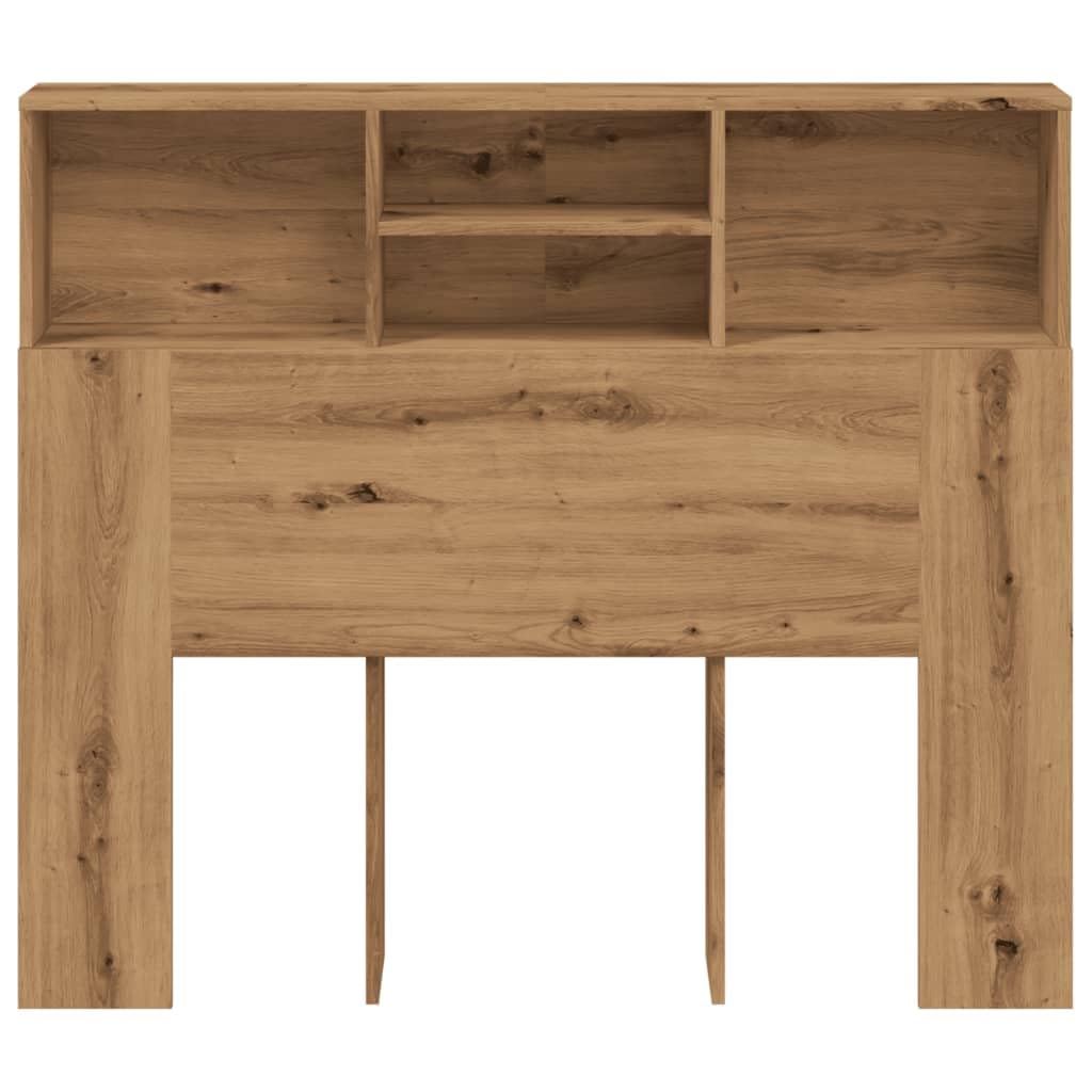 Homgoday Cabecero de roble artesanal de 120 x 19 x 103,5 cm, aglomerado, muebles, baúles y baúles, contenedor de jardín, porta herramientas de jardín, puf de exterior, baúl de exterior