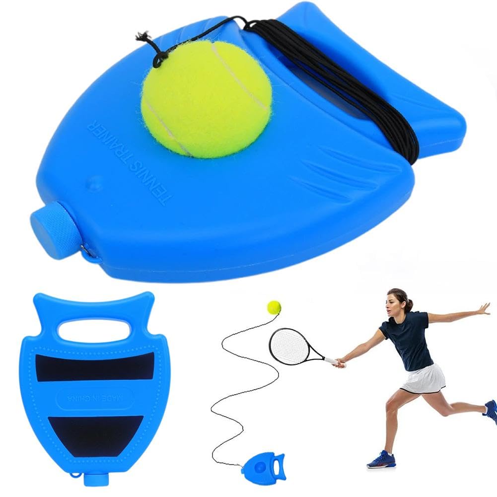 Pelota de rebote para entrenamiento de tenis individual 2026 con cuerda y base antideslizante pesada, juego de equipo de entrenamiento de tenis, kit de equipo portátil de práctica de tenis para