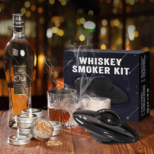 Electric Whiskey Smoker Kit, Cocktail Smoker Kit Built-in Lighter with 6 Wood Chips, No Butane Needed Whisky Smoker Kit, Rechargeable Drink Smoker kit, Birthday Gift for Men, Dad, Husband, Boyfriend - image 7