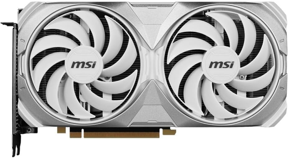 MSI GeForce RTX 4070 Ti SUPER 16G VENTUS 2X WHITE OC Graphics Card - 16GB GDDR6X, 2655 MHz, PCI Express Gen 4, 256-bit, 3x DP v1.4a, HDMI 2.1a (Supports 4K & 8K HDR)
