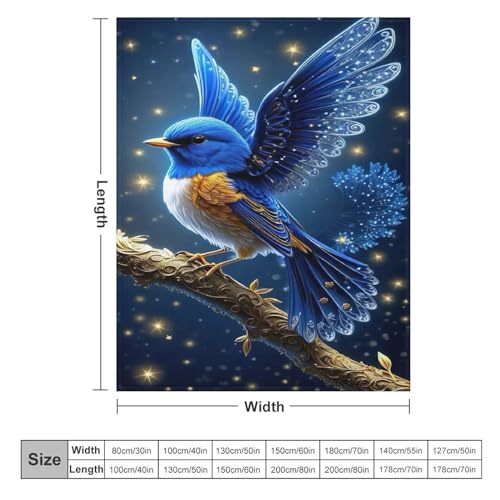 Couverture oiseau mignon contre le froid pour canapé et lit - 6