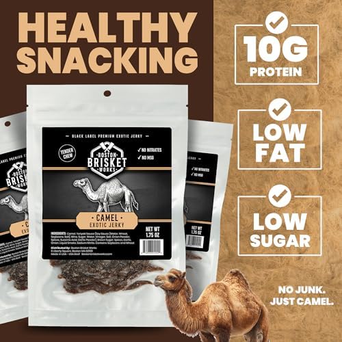 CAMEL JERKY β 100% Camel Meat - Exotic Wild Game Snack - 3