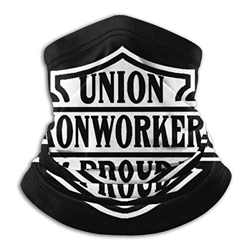 MISSBIE Ironworker Union Proud Neck Gaiter Headwear Sun Mask Headband Balaclava Neck Warmer Scarf Half Face Cover Black