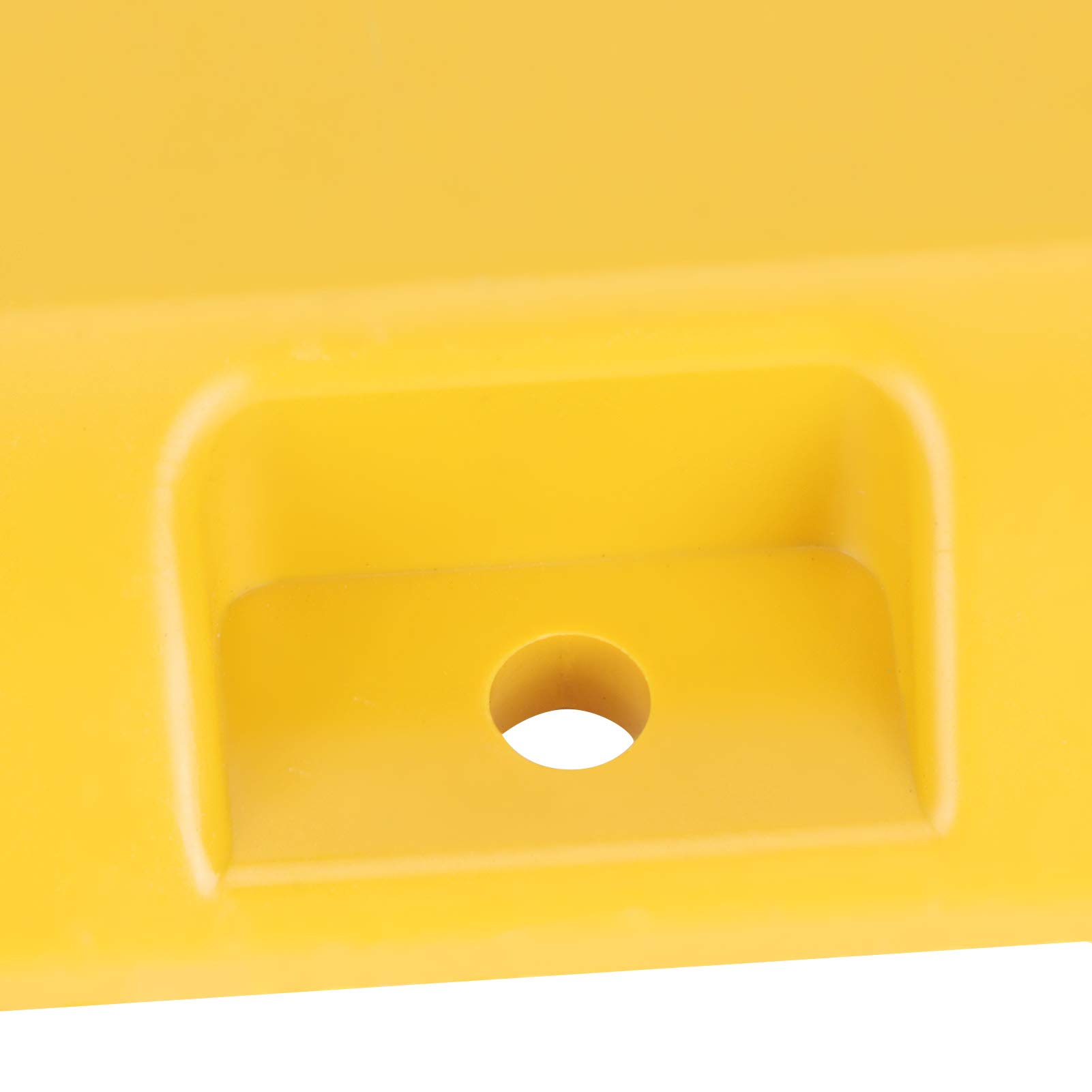 6 Pièces Réflecteurs Routiers 9,5 x 9,5 cm, Réflecteurs Routiers Doubles en Plastique Jaune Indicateurs de Broche d'Allée, pour Collisions de Vitesse, Passages pour Piétons, Autoroutes et Allées