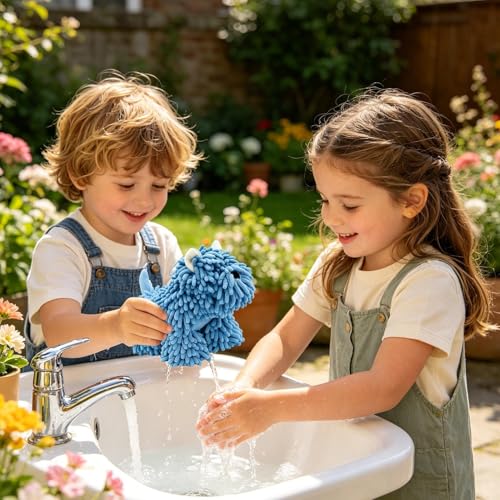 Toalla de mano infantil con forma de cachorro para decoración de hogar 5