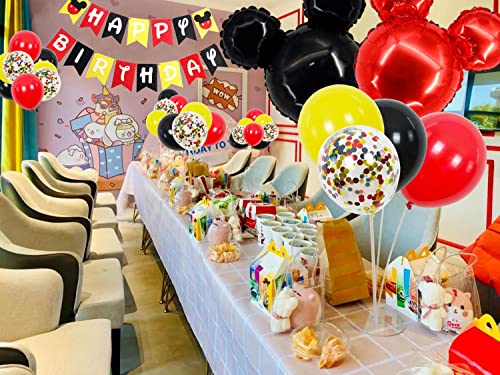 Cartoon Mouse Themed Birthday Decorations - Cartoon Mouse Banner Garland Cartoon Mouse Head Balloons For Birthday Party Supplies #TOP6