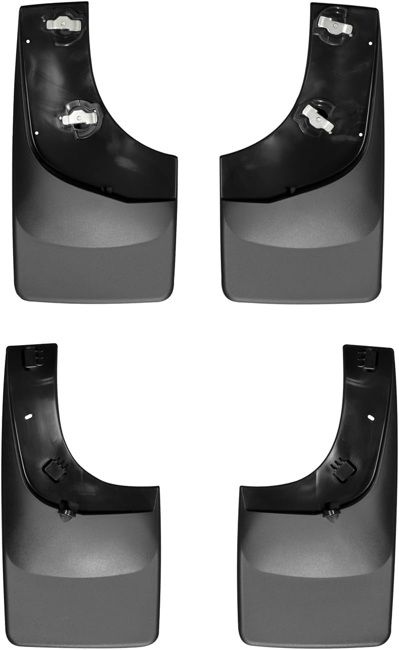 WeatherTech Custom No Drill Splash Guard MudFlaps for Ford F-150, F-150 - Front & Rear Set (110003-120003), Black