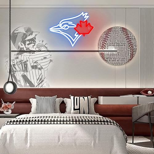 Image of Baseball Neon Sign for Wall Decor Baseball Neon Light Baseball Sports Led Neon Signs for Man Cave,Club,Boys'Room,Pub,Birthday Christmas Signs for Sports Fans,Man,Boys,Size 13.8 * 11inch(FMXD192)