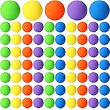 Sosation 50 Pack Lacrosse Ball 2.48 Inch Myofascial Release Tools Soft Rubber Lacrosse Balls Multiple Colors