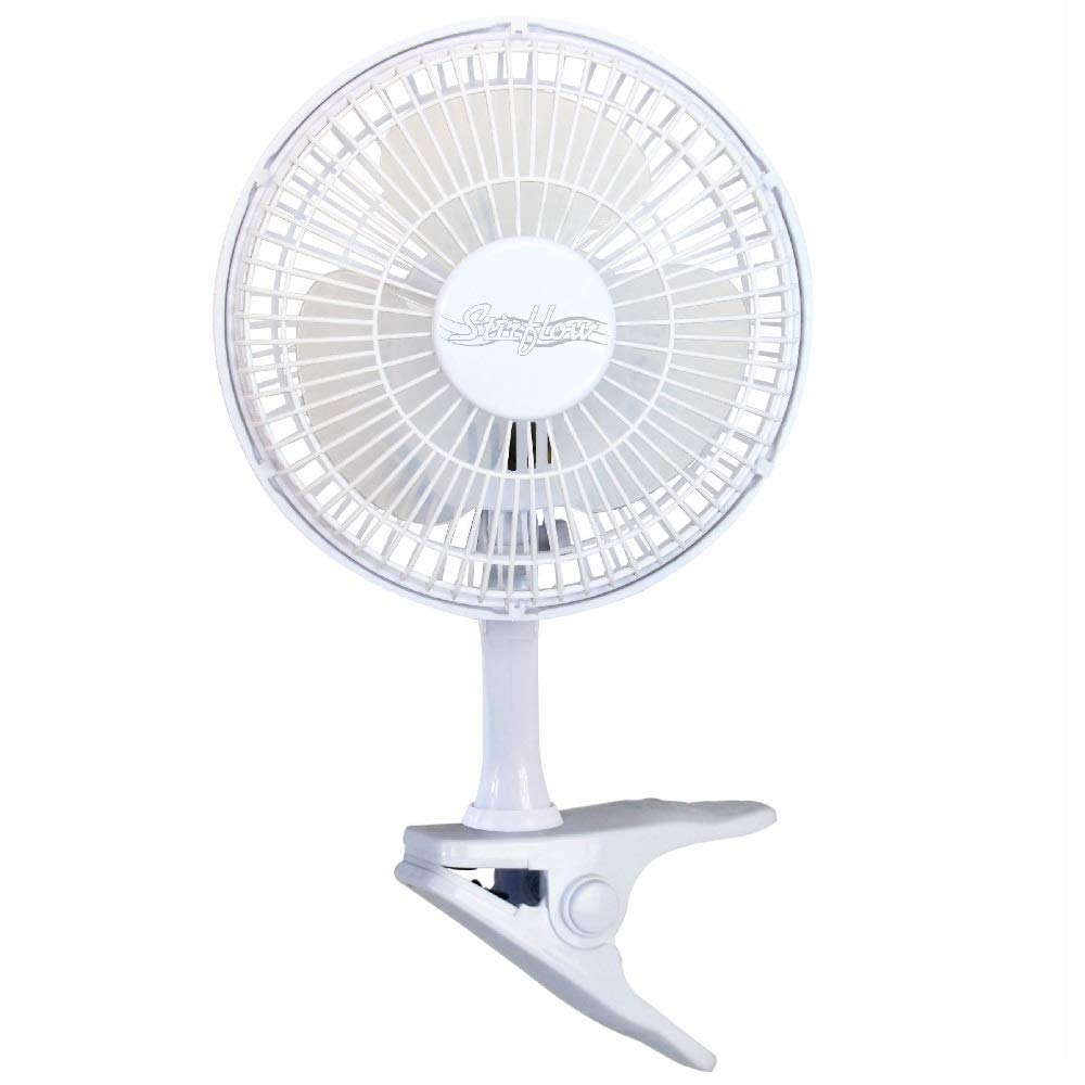 Stirflow SFG6C White 6" Clip on Fan | Fully Guarded Plastic Blades | Mesh Safety Cover | 2 Speed Settings | 240V | Car Air Freshener Promo