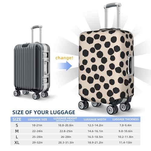 Travel Luggage Cover Protector - Irregular Black Polka Dots Anti-Scratch Suitcase Covers Fits 18-32 Inch Luggage2