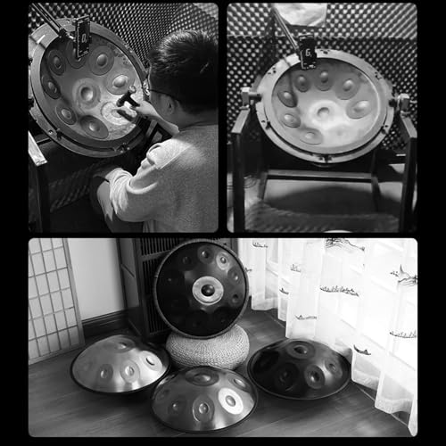 Handpan Drum 9 Notas D Menor 22 Pulgadas Negro miniatura 6