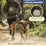 Premium Silicone Collapsible Dog Bowl with Carabiner Clip, 2-in-1 Foldable Double Pet Food & Water Travel Bowl, Portable No-Spill Design for Walking Hiking Camping, for Small Medium Dogs - Image 2