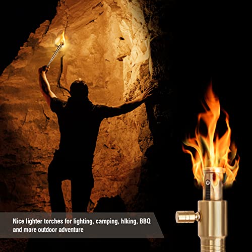Morisk Cool Trench Lighter Fluid Refillable, Windproof Heavy Duty Pure Copper Kerosene Lighter For Collection & Outdoor Survival, Vintage Long Pipe Lighters Torches, Unique Gift For Men Dad Husband #TOP6
