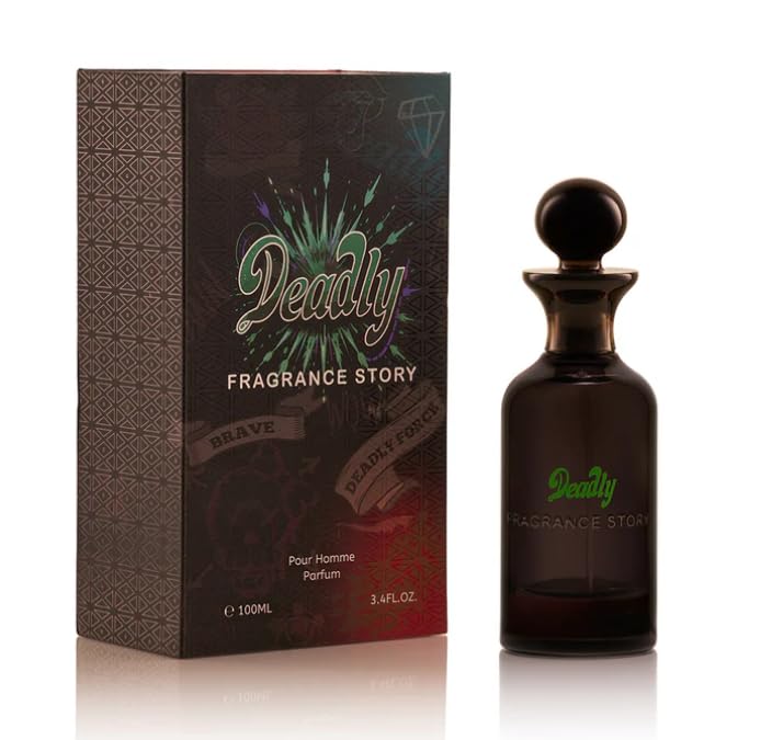 FRAGRANCE STORY Deadly Men Bold Citrus Spicy Fougere Eau de Parfum for Men – Long-Lasting Woody & Ambery Masculine Cologne