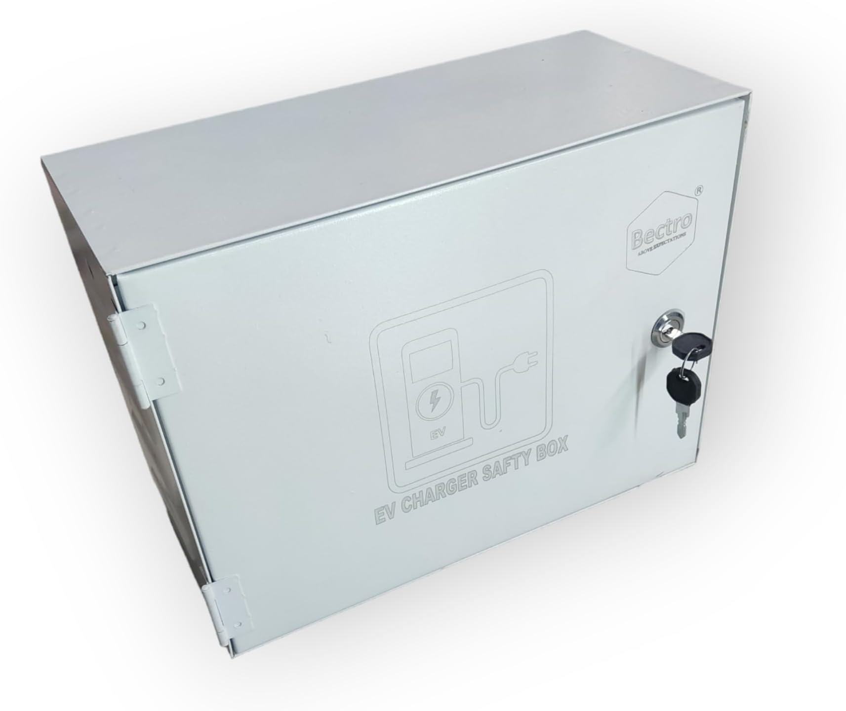 Bectro Electric Vehicle Charger Safety Box | Outdoor Cabinet with Lock & Key | Waterproof | Compatible with all Leading Brands like TVS, Bajaj, Hero, Ather, Bgauss, Ampere, Ola and more.