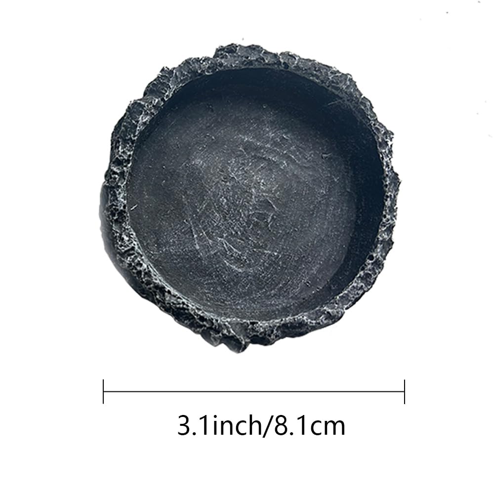 2 ciotole per cibo e acqua per rettili, con pinzette, pinze per rettili, ciotola per acqua, leopardo, geco, lucertola, rana (stile 1)