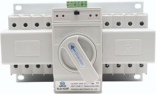 Dual Power Automatic Transfer Switch,2P 63A 220V/4P 63A 380V Generator Transfer Switch Automatic Transfer Switch for Firefighting, Airports, TV Stations,Hospital,4P380V