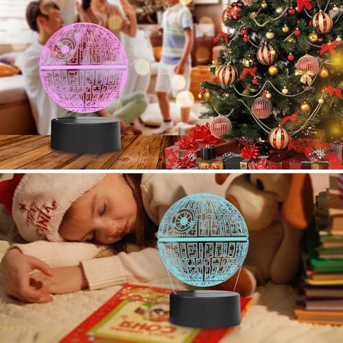 Lámpara de mesa 3D Ilusión LED 16 colores con control táctil USB miniatura 6