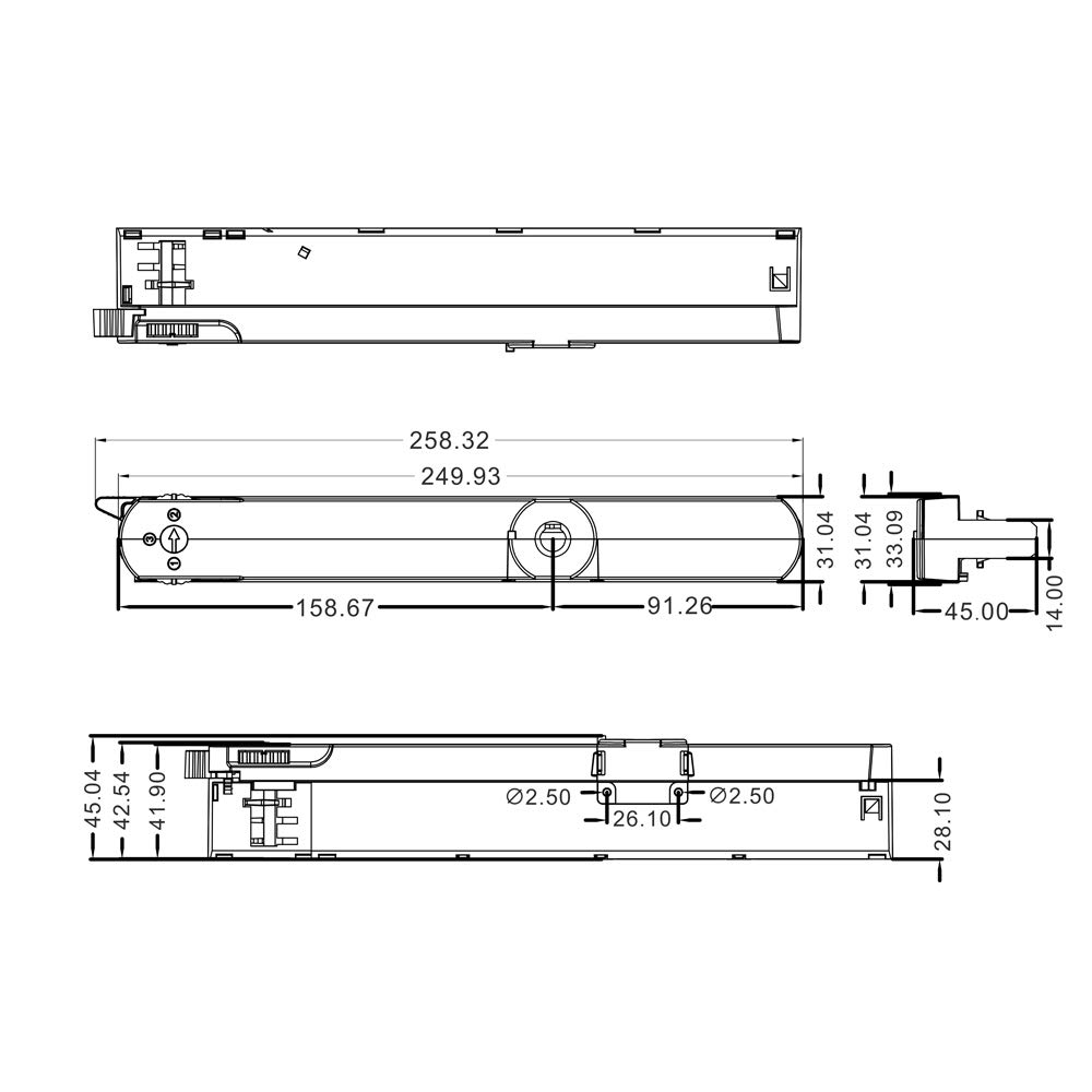LED 3 Phasen Stromschienen CASAMBI In Track Adapter inkl. Treiber 42W 300-1050mA 10-42V grau Trafo Netzteil Netzgerät Konstantstromtrafo