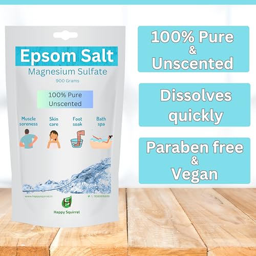 Happy Squirrel Epsom Salt For Pain Relief|Epsom Salt For Foot|Epsom Salt For Bath|Bath Salt|Can Be Used For Foot Soak & Sitz Bath Tub For Fissure|Graded Pure & Unscented (Epsom... - Image 3