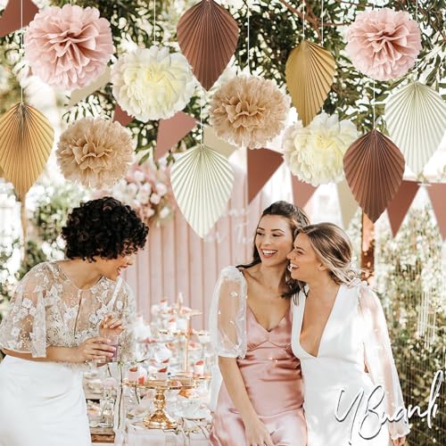 Phlognfy Sauge Fête Anniversaire Décoration, 12pcs Sauge Joyeuse Fête Thème Décoration, Papier Rond Ventilateur Pompon Lanterne Bannière, Vert Garden Party Décoration Pour Mariage Shower Bébé