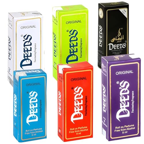 Fascinating Long Lasting Attar (Combo Pack of 6-8ml Each) 48ml Floral Non Alcoholic Liquid Attar With Delightful Fragrances