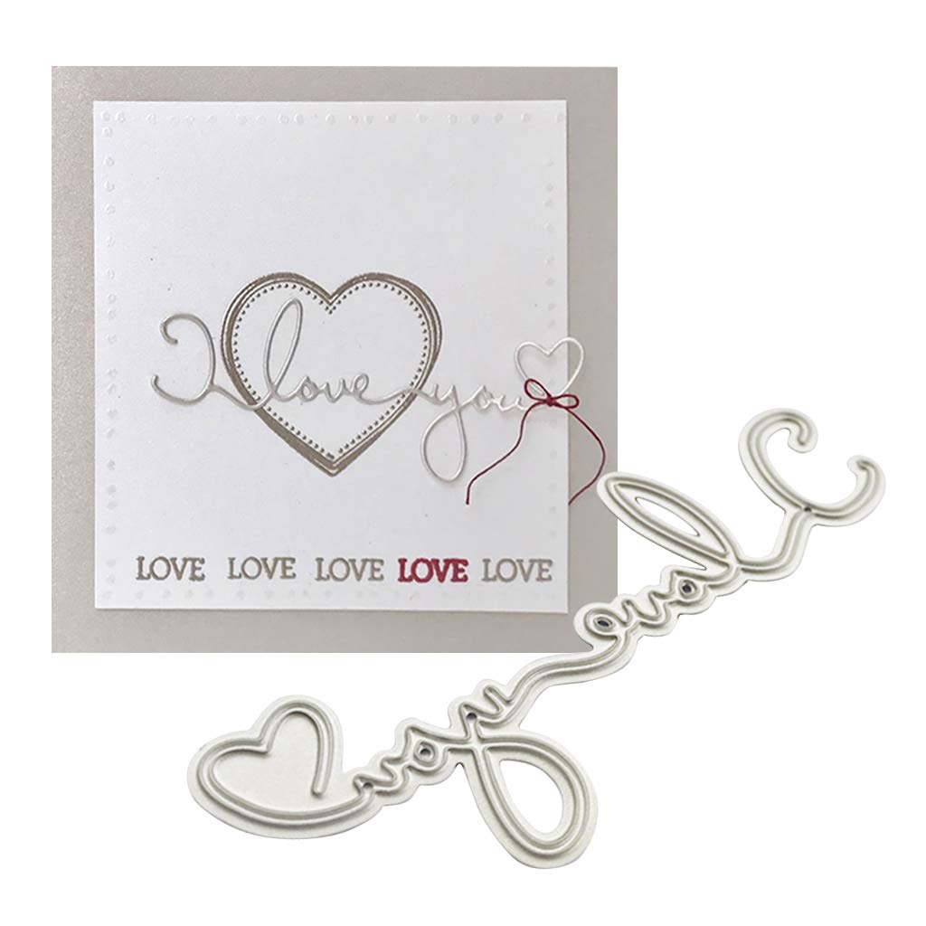 Valink Set 10 Fustelle Metalliche A Forma Di Cuore: Taglio E Goffratura Per Scrapbooking, Album Fai Da Te E Biglietti (da 1,2 A 12 Cm)